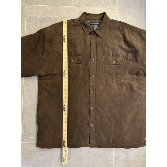 Architect Brown Microfiber Shirt Jacket Quilted Insulated Men's XL - EUC - Picture 5 of 9